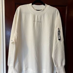 IVY PARK Men's Cream Crewneck Sweater